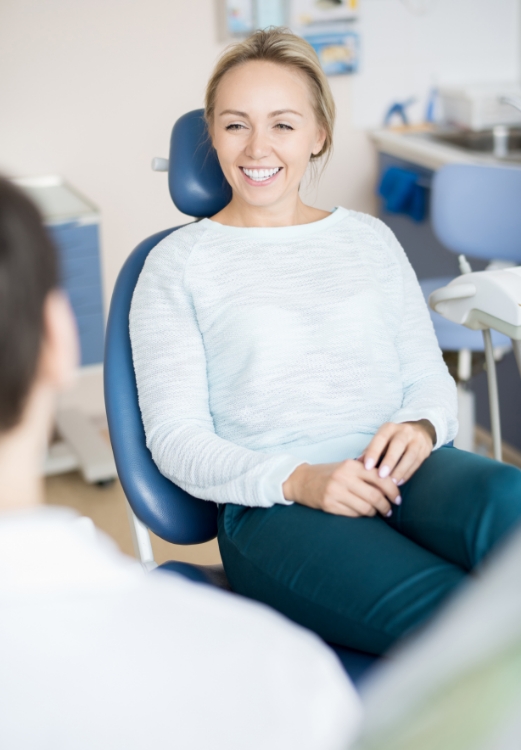 Man smiling in the dental chair